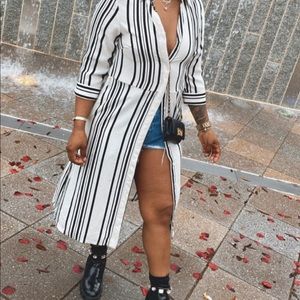 Button up dress worn as top( worn once )